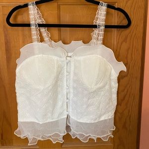 White Crop Top (ASOS - QED LONDON)